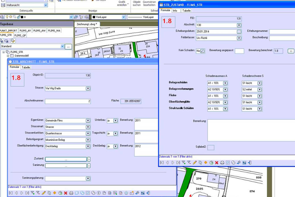 Screenshot Geoinformationssystem GI